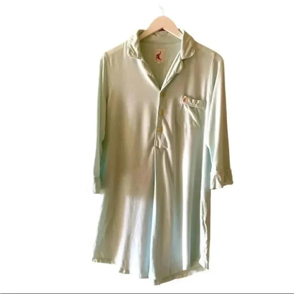 Texere Ligt Green Viscose Jersey Knit Nightshirt Pajama SZ L - Picture 1 of 12